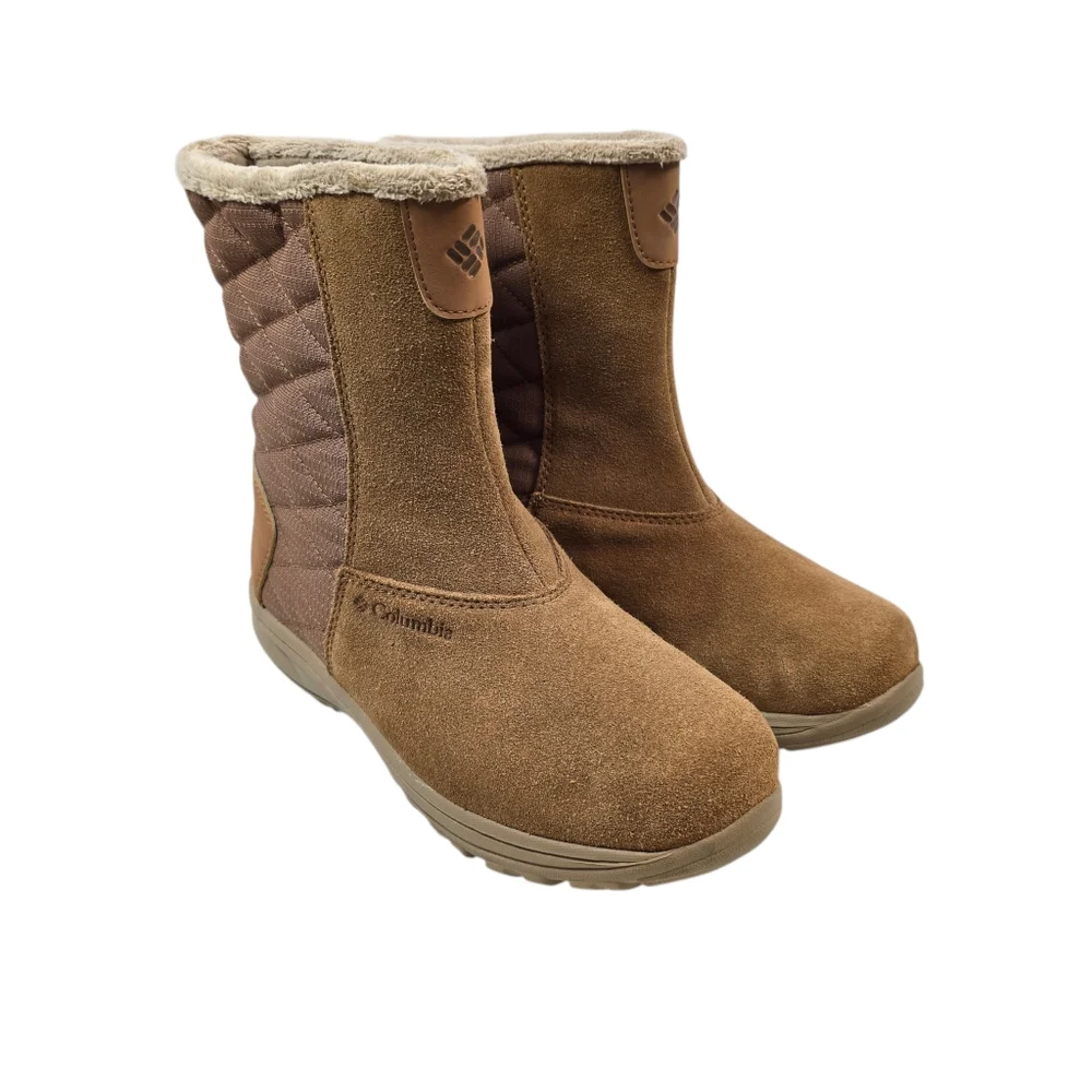 Columbia Women's Ice Maiden Slip III Waterproof Faux Fur Snow Boots Brown, Sz 8